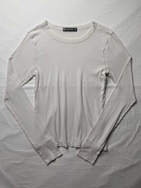Crown Jewel - Classic Lightweight Long Sleeve Top - White